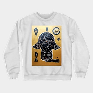 Soul Work Hamsa by Harriette Knight Crewneck Sweatshirt